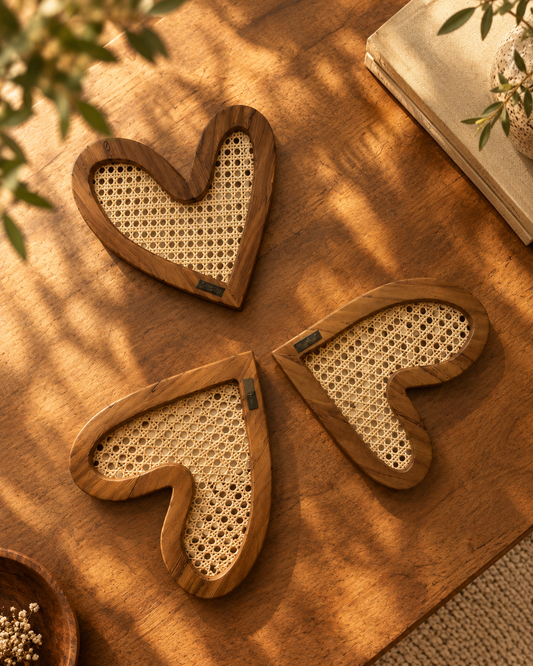 Shape of my Heart WoodArt; Set of 3