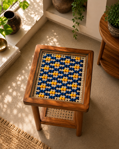 Art Side Table - Woven Tapestry