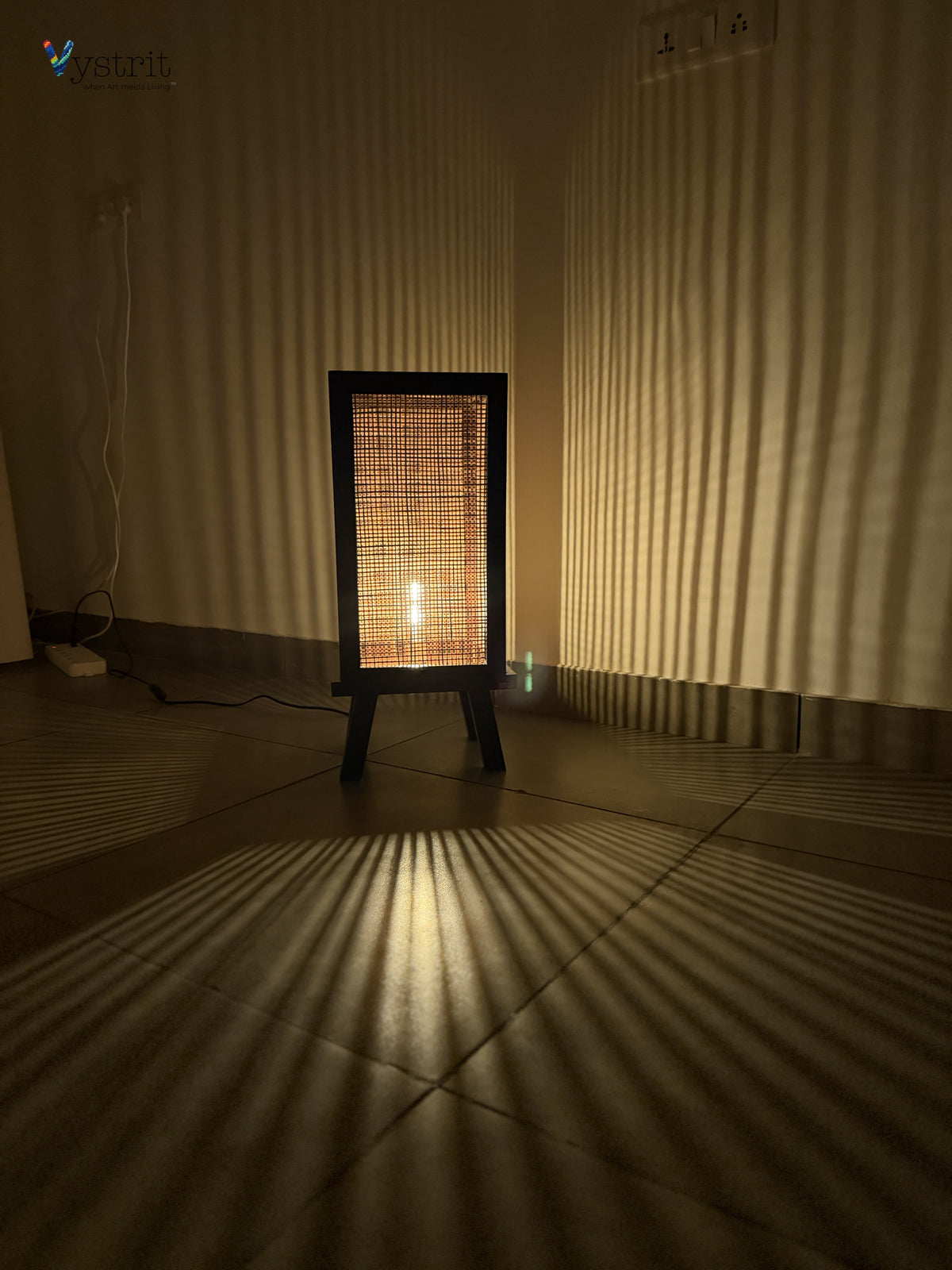 The Modern Silhouette (Solid Wood Floor Lamp - Black)