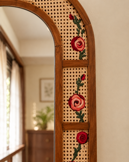 Bloom Gate Mirror - Rose