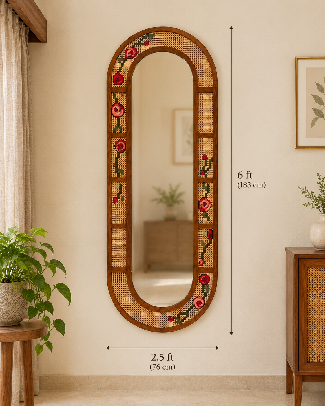Bloom Gate Mirror - Rose