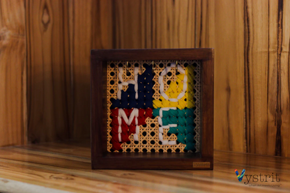 Handcrafted Wooden Keychain Holder with Art