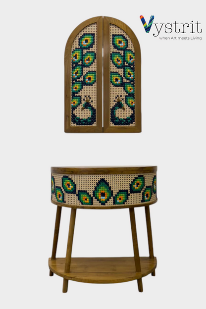 Console Table, Mirror with Doors, Combination - Majestic Peacock