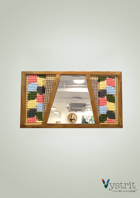 Prism Glance Geometric Art Mirror -  30 inch x 18 inch