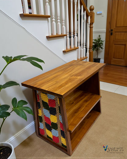 Stride Weave - Geometric Art Shoe Rack