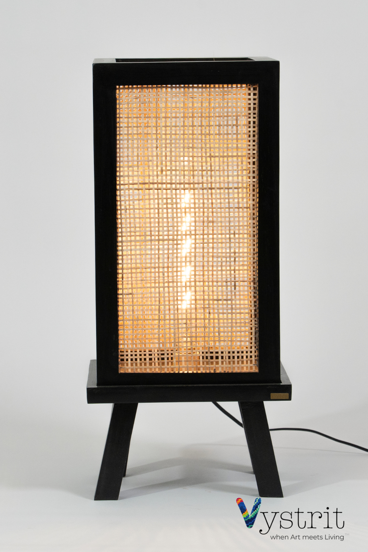 The Modern Silhouette (Solid Wood Floor Lamp - Black)