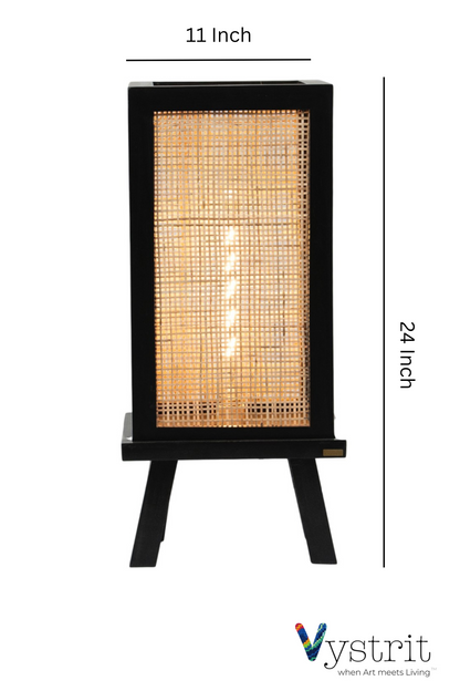The Modern Silhouette (Solid Wood Floor Lamp - Black)