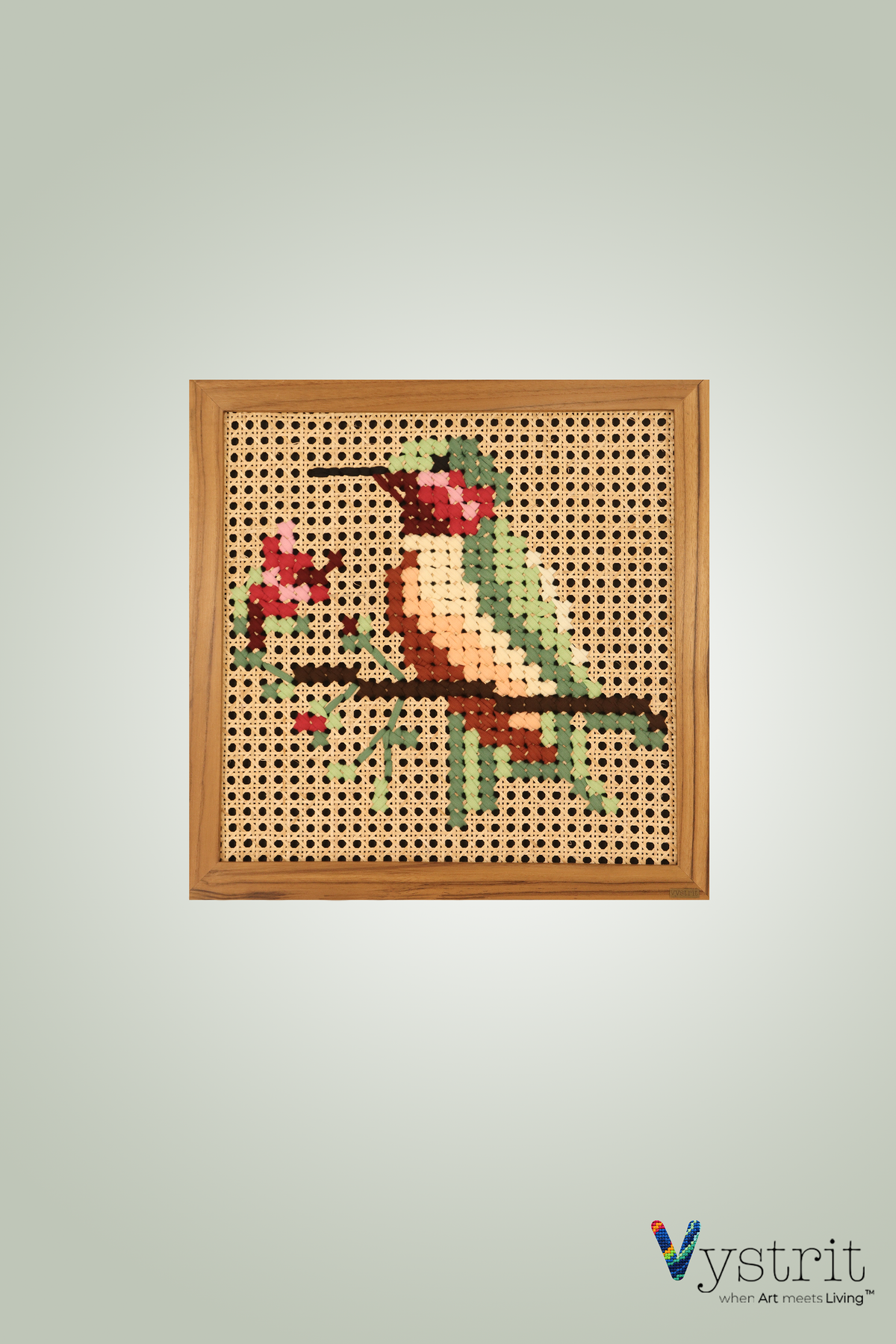 Humming Bird on a branch - Art 18 inch x 18 inch