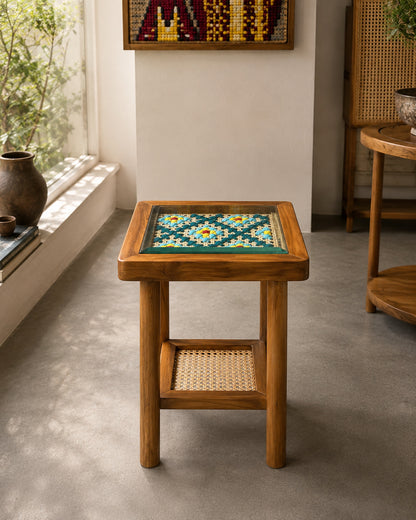 Art Side Table - Woven Tapestry