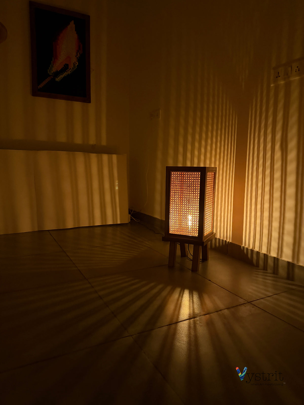 Teakwood Floor Lamp - Natural Teak