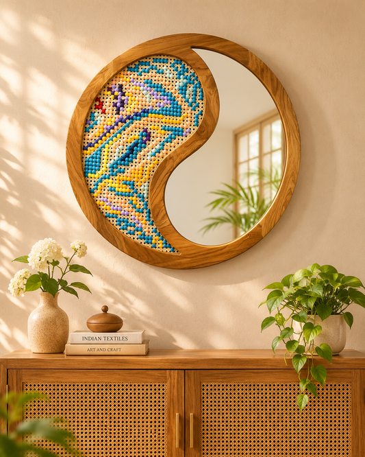 Yin-Yang Mirror - 32 inch round