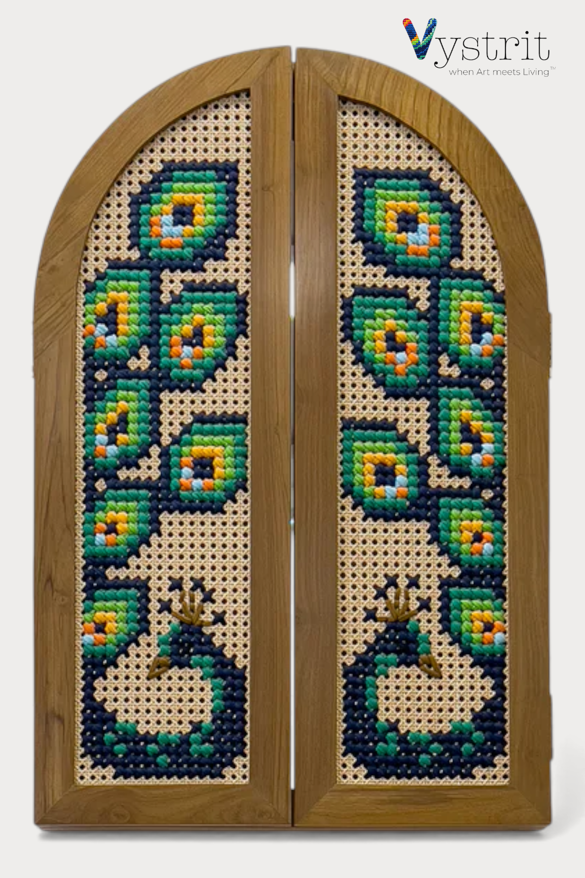 Console Table, Mirror with Doors, Combination - Majestic Peacock